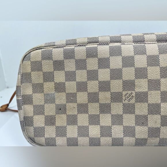 Authentic Louis Vuitton Damier Azur Neverfull MM Tote Bag - Picture 6 of 15